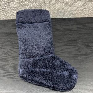 Barbour Fleece Father‎ Christmas Wellington Boot Socks Navy Size M Kids New!